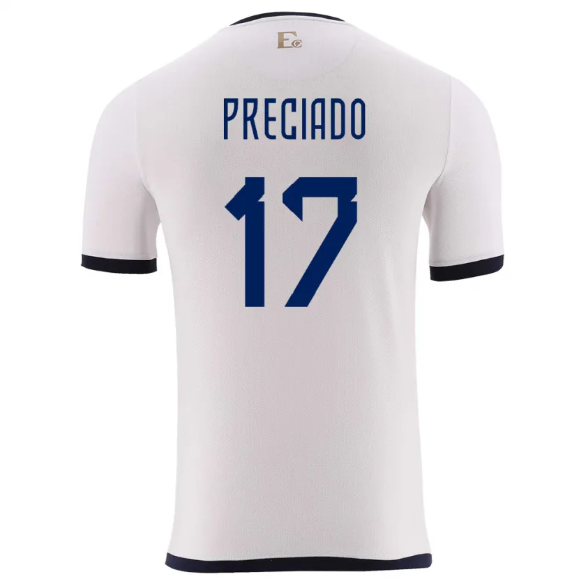 Danxen Kinder Ecuador Angelo Preciado #17 Weiß Auswärtstrikot Trikot 24-26 T-Shirt Schweiz