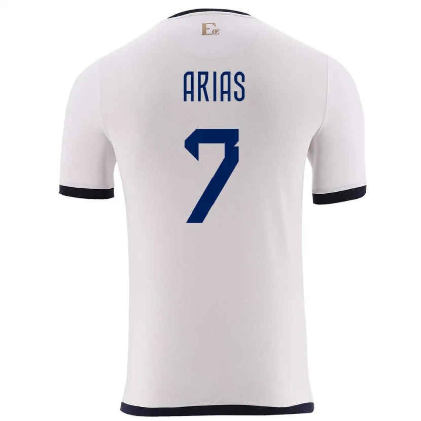 Danxen Kinder Ecuador Emily Arias #7 Weiß Auswärtstrikot Trikot 24-26 T-Shirt Schweiz
