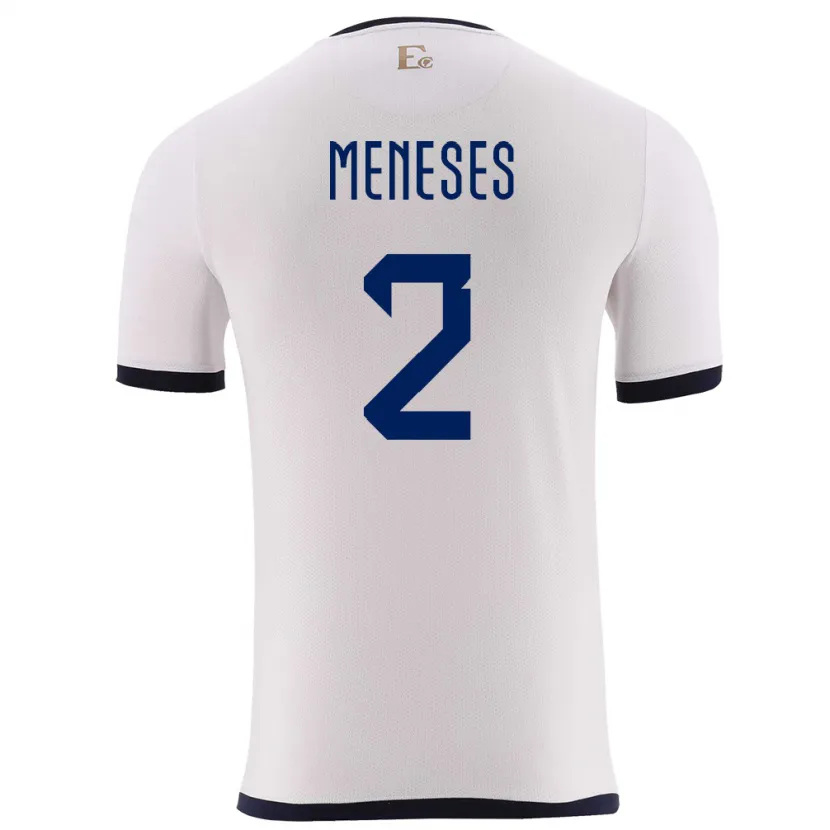 Danxen Kinder Ecuador Randy Meneses #2 Weiß Auswärtstrikot Trikot 24-26 T-Shirt Schweiz