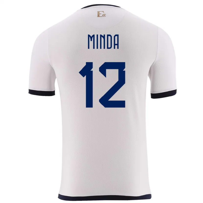 Danxen Kinder Ecuador Ethan Minda #12 Weiß Auswärtstrikot Trikot 24-26 T-Shirt Schweiz