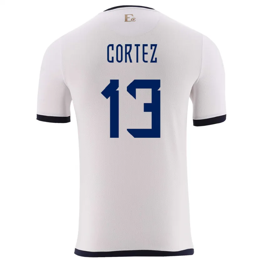 Danxen Kinder Ecuador Steven Cortez #13 Weiß Auswärtstrikot Trikot 24-26 T-Shirt Schweiz