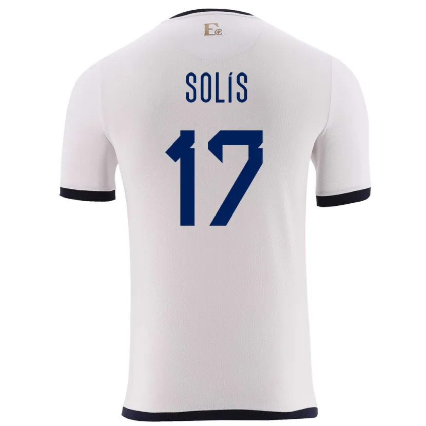 Danxen Kinder Ecuador Mathias Solis #17 Weiß Auswärtstrikot Trikot 24-26 T-Shirt Schweiz