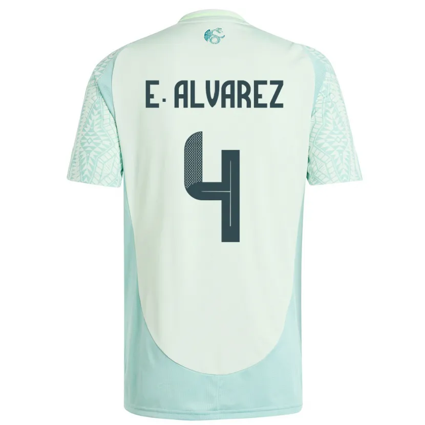 Danxen Kinder Mexiko Edson Alvarez #4 Leinengrün Auswärtstrikot Trikot 24-26 T-Shirt Schweiz