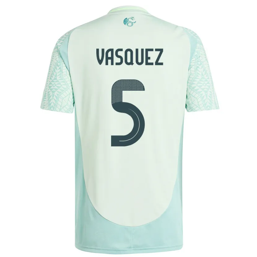 Danxen Kinder Mexiko Johan Vasquez #5 Leinengrün Auswärtstrikot Trikot 24-26 T-Shirt Schweiz