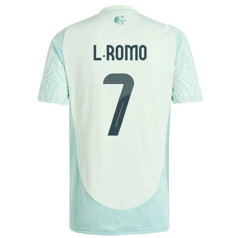 Danxen Kinder Mexiko Luis Romo #7 Leinengrün Auswärtstrikot Trikot 24-26 T-Shirt Schweiz