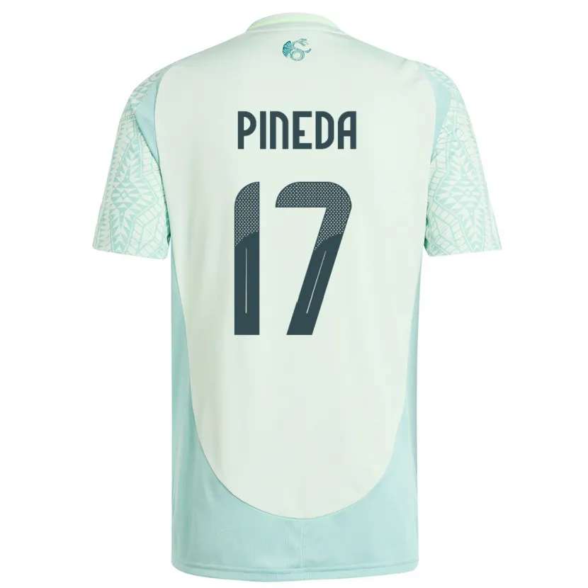 Danxen Kinder Mexiko Orbelin Pineda #17 Leinengrün Auswärtstrikot Trikot 24-26 T-Shirt Schweiz