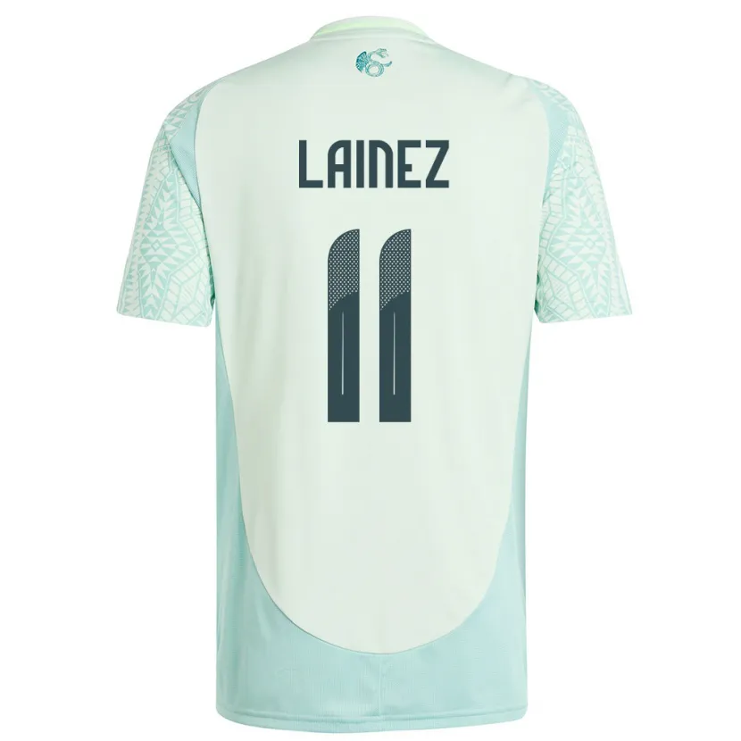 Danxen Kinder Mexiko Diego Lainez #11 Leinengrün Auswärtstrikot Trikot 24-26 T-Shirt Schweiz