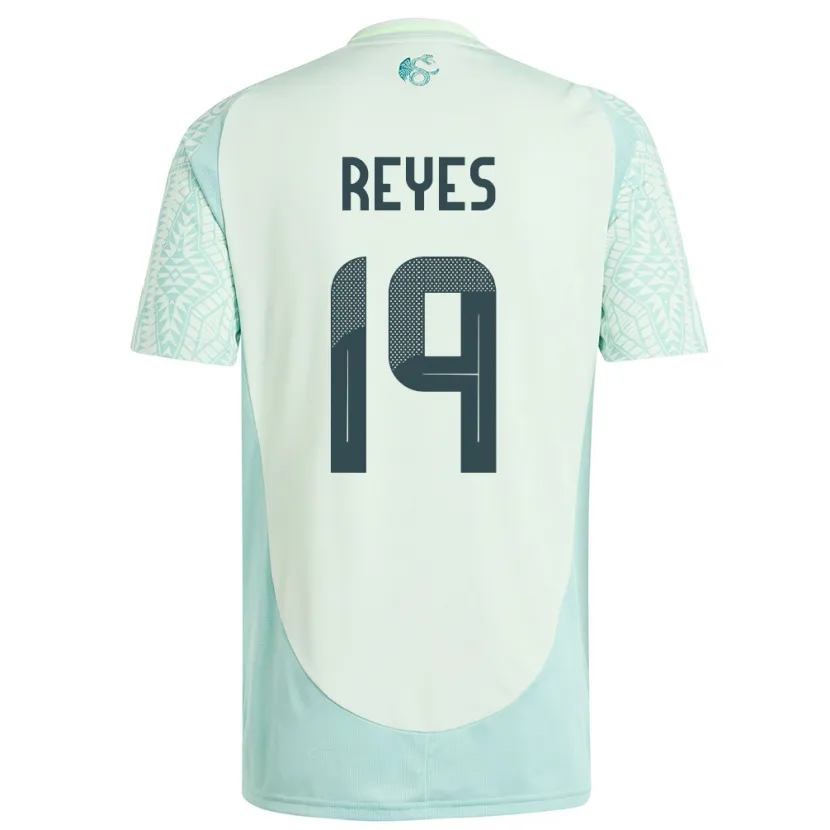 Danxen Kinder Mexiko Israel Reyes #19 Leinengrün Auswärtstrikot Trikot 24-26 T-Shirt Schweiz