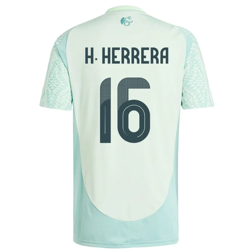 Danxen Kinder Mexiko Hector Herrera #16 Leinengrün Auswärtstrikot Trikot 24-26 T-Shirt Schweiz