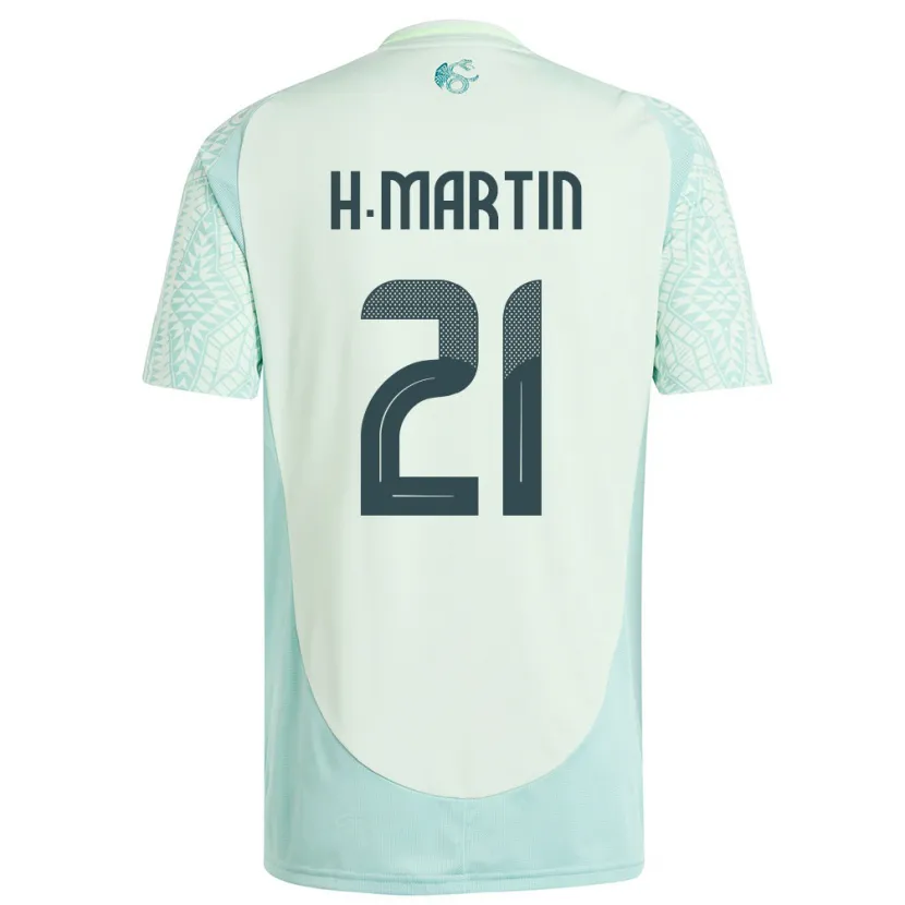 Danxen Kinder Mexiko Henry Martin #21 Leinengrün Auswärtstrikot Trikot 24-26 T-Shirt Schweiz