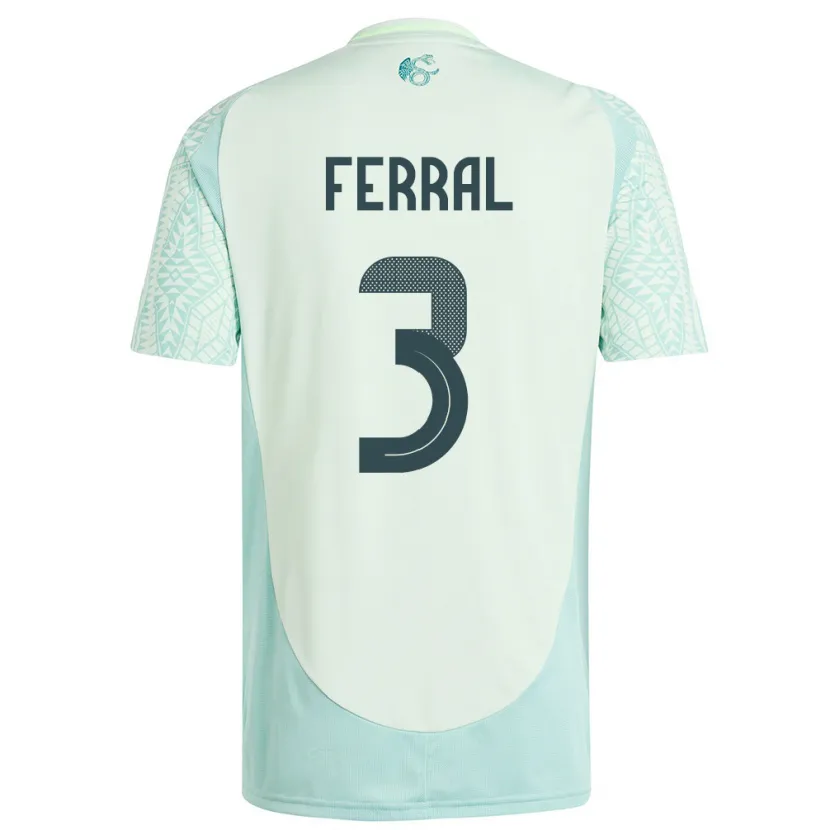 Danxen Kinder Mexiko Cristina Ferral #3 Leinengrün Auswärtstrikot Trikot 24-26 T-Shirt Schweiz