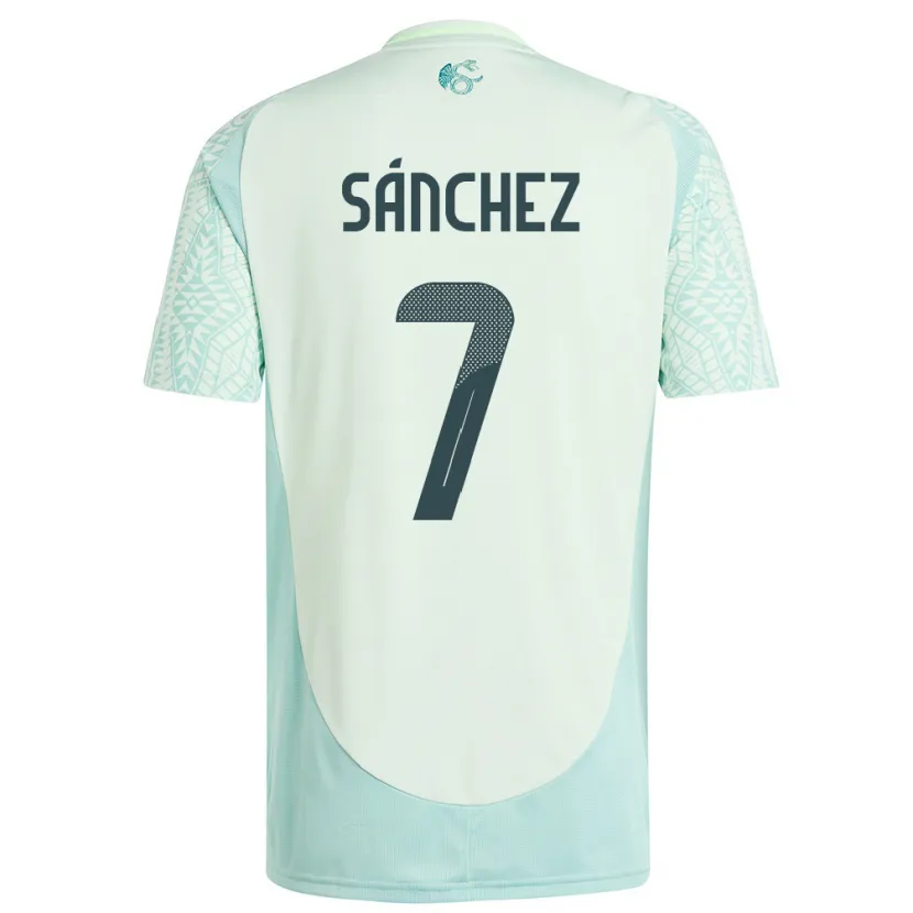 Danxen Kinder Mexiko Maria Sanchez #7 Leinengrün Auswärtstrikot Trikot 24-26 T-Shirt Schweiz