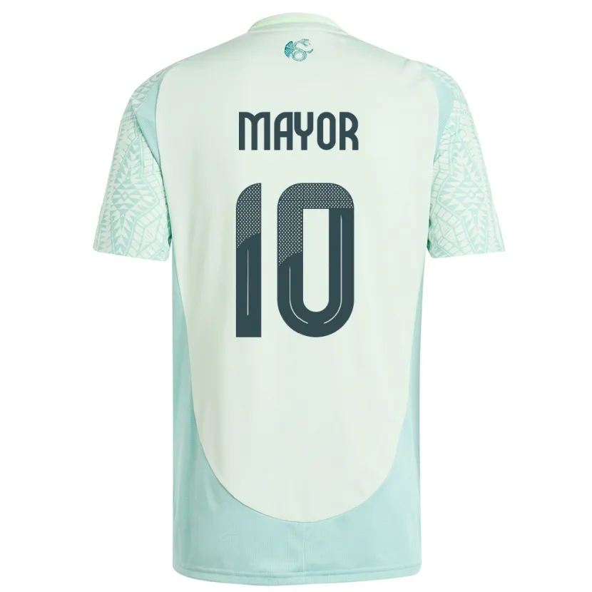 Danxen Kinder Mexiko Stephany Mayor #10 Leinengrün Auswärtstrikot Trikot 24-26 T-Shirt Schweiz
