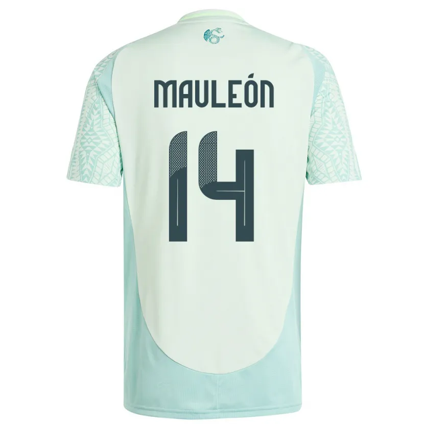 Danxen Kinder Mexiko Natalia Mauleon #14 Leinengrün Auswärtstrikot Trikot 24-26 T-Shirt Schweiz