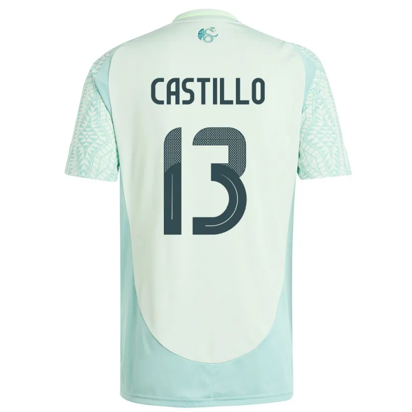 Danxen Kinder Mexiko Jose Castillo #13 Leinengrün Auswärtstrikot Trikot 24-26 T-Shirt Schweiz