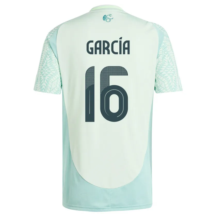 Danxen Kinder Mexiko Uziel Garcia #16 Leinengrün Auswärtstrikot Trikot 24-26 T-Shirt Schweiz