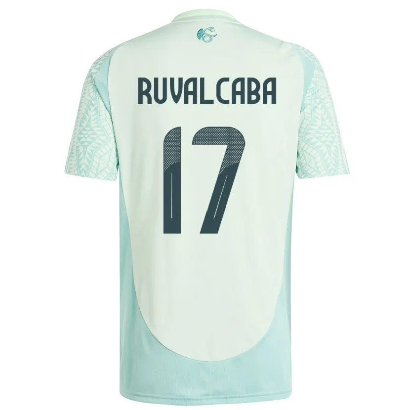 Danxen Kinder Mexiko Jorge Ruvalcaba #17 Leinengrün Auswärtstrikot Trikot 24-26 T-Shirt Schweiz