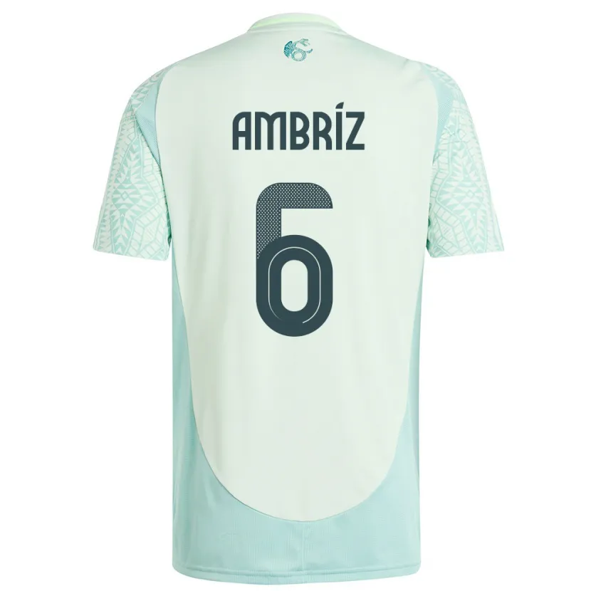 Danxen Kinder Mexiko Fidel Ambriz #6 Leinengrün Auswärtstrikot Trikot 24-26 T-Shirt Schweiz
