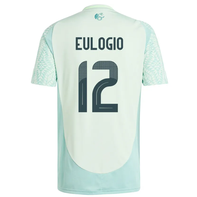 Danxen Kinder Mexiko Jose Eulogio #12 Leinengrün Auswärtstrikot Trikot 24-26 T-Shirt Schweiz