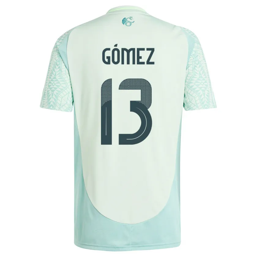 Danxen Kinder Mexiko Diego Gomez #13 Leinengrün Auswärtstrikot Trikot 24-26 T-Shirt Schweiz