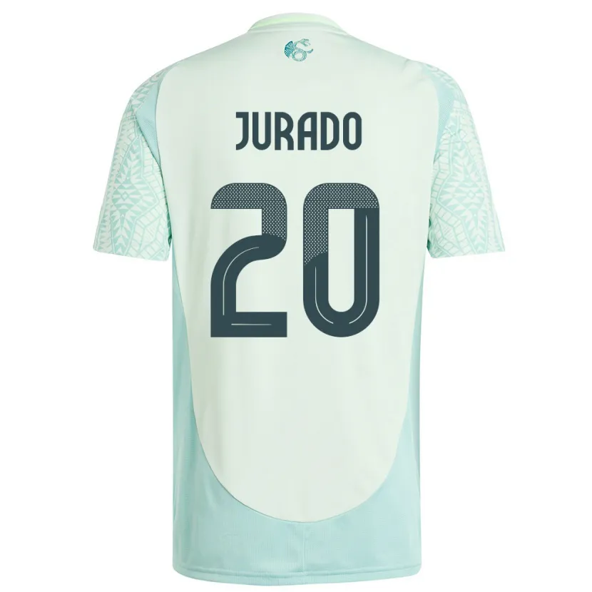 Danxen Kinder Mexiko Heriberto Jurado #20 Leinengrün Auswärtstrikot Trikot 24-26 T-Shirt Schweiz