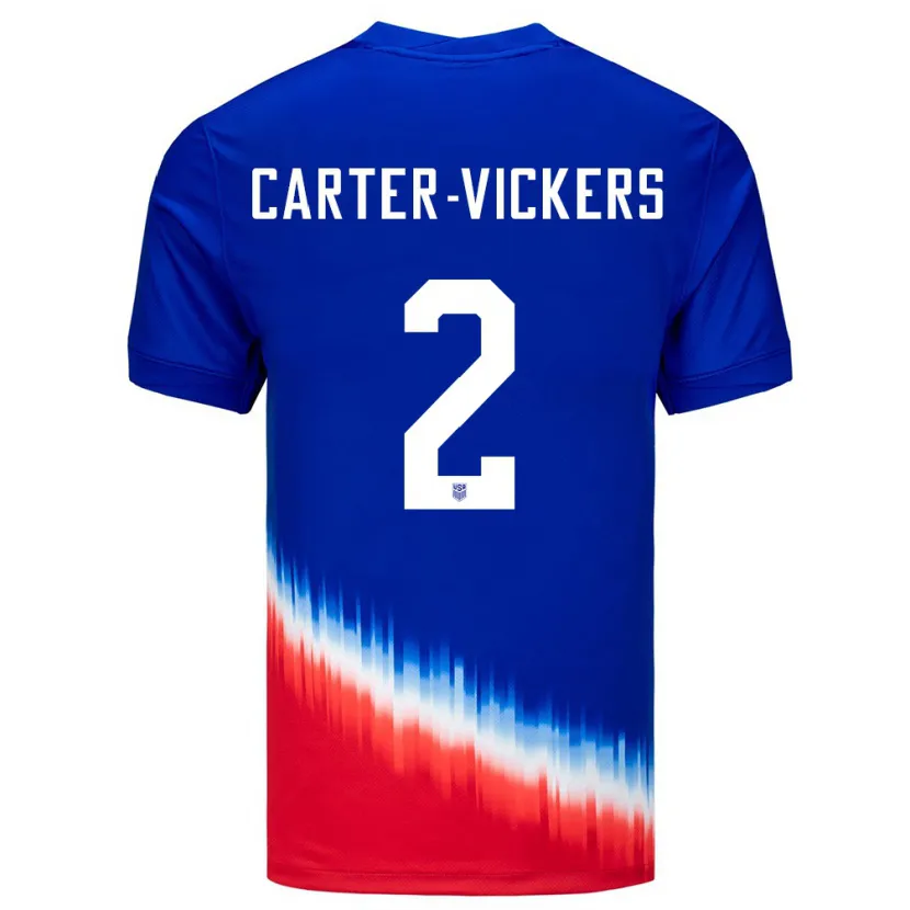 Danxen Kinder Vereinigte Staaten Cameron Carter-Vickers #2 Blau Auswärtstrikot Trikot 24-26 T-Shirt Schweiz