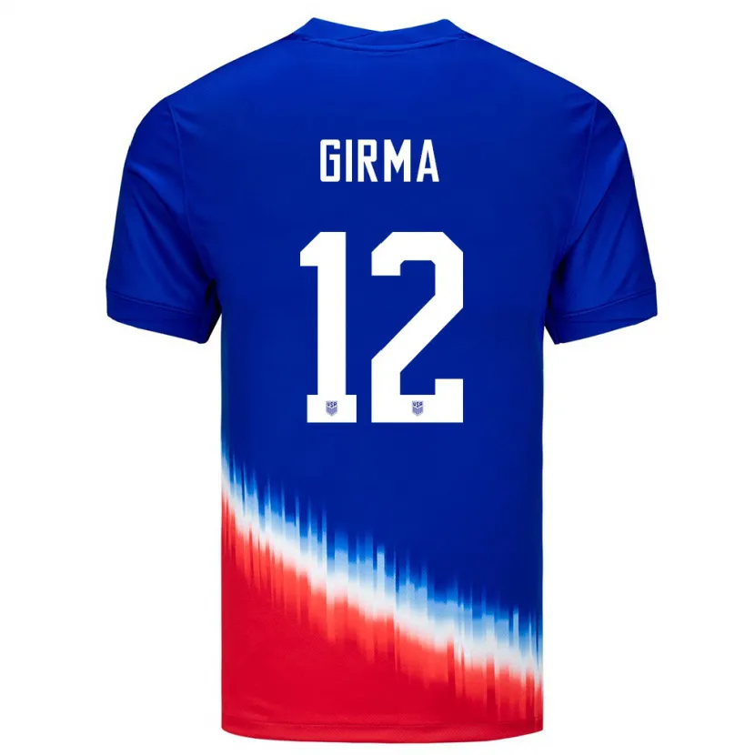 Danxen Kinder Vereinigte Staaten Naomi Girma #12 Blau Auswärtstrikot Trikot 24-26 T-Shirt Schweiz