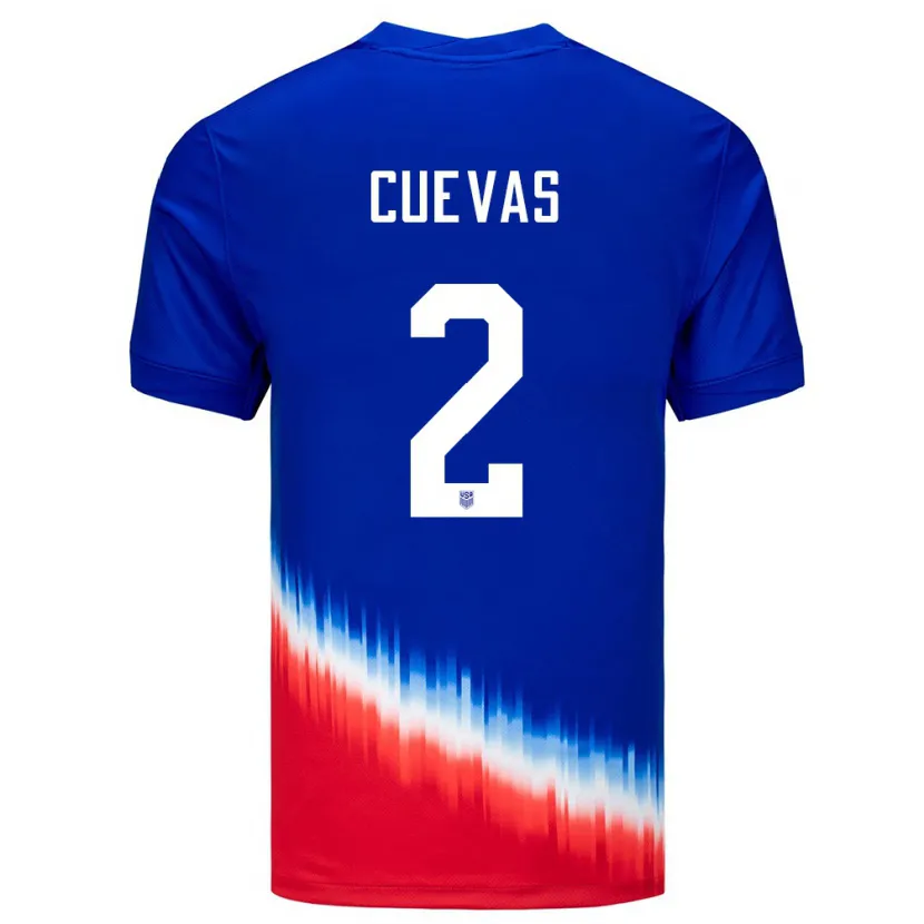 Danxen Kinder Vereinigte Staaten Mauricio Cuevas #2 Blau Auswärtstrikot Trikot 24-26 T-Shirt Schweiz