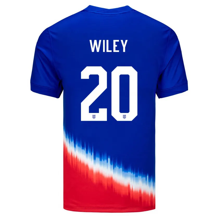 Danxen Kinder Vereinigte Staaten Caleb Wiley #20 Blau Auswärtstrikot Trikot 24-26 T-Shirt Schweiz