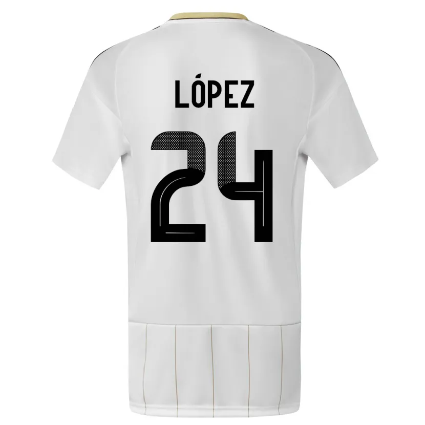 Danxen Kinder Costa Rica Douglas Lopez #24 Weiß Auswärtstrikot Trikot 24-26 T-Shirt Schweiz