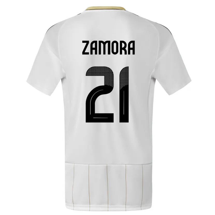 Danxen Kinder Costa Rica Alvaro Zamora #21 Weiß Auswärtstrikot Trikot 24-26 T-Shirt Schweiz