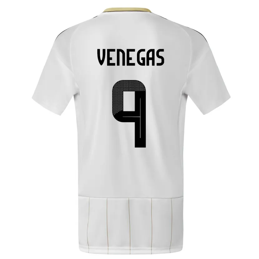 Danxen Kinder Costa Rica Carolina Venegas #9 Weiß Auswärtstrikot Trikot 24-26 T-Shirt Schweiz