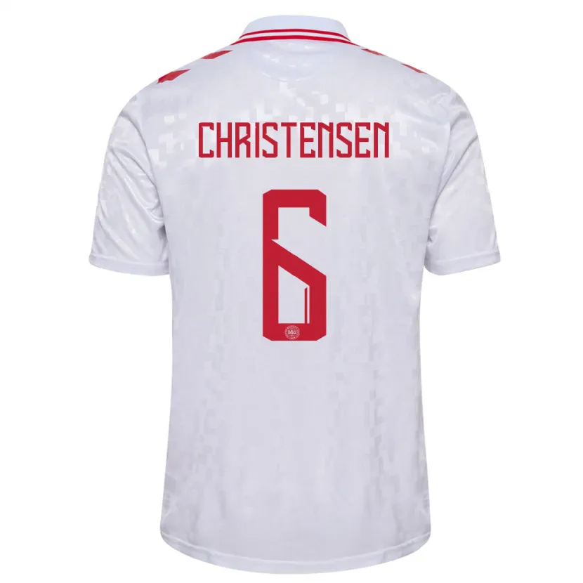 Danxen Kinder Dänemark Andreas Christensen #6 Weiß Auswärtstrikot Trikot 24-26 T-Shirt Schweiz