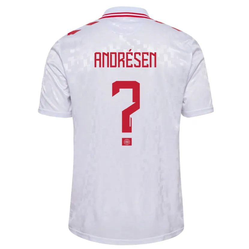 Danxen Kinder Dänemark Aske Andrésen #0 Weiß Auswärtstrikot Trikot 24-26 T-Shirt Schweiz