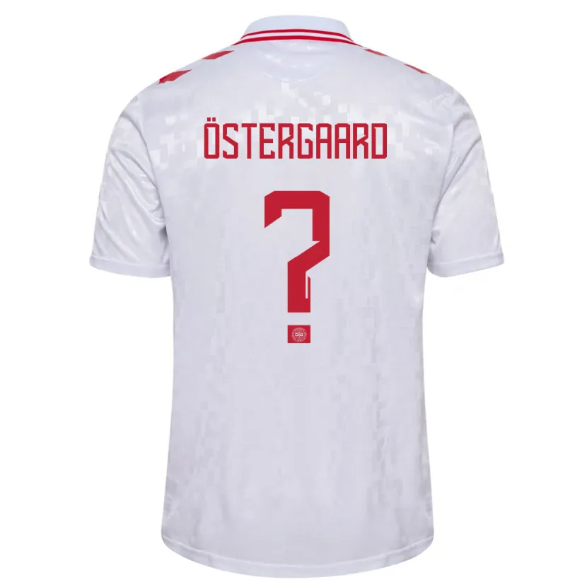 Danxen Kinder Dänemark Christian Östergaard #0 Weiß Auswärtstrikot Trikot 24-26 T-Shirt Schweiz