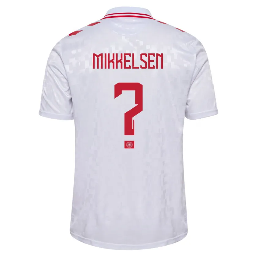 Danxen Kinder Dänemark Sebastian Mikkelsen #0 Weiß Auswärtstrikot Trikot 24-26 T-Shirt Schweiz