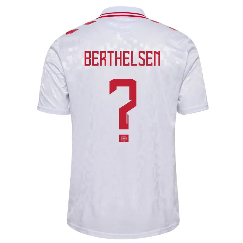 Danxen Kinder Dänemark Villum Berthelsen #0 Weiß Auswärtstrikot Trikot 24-26 T-Shirt Schweiz