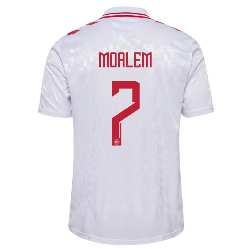 Danxen Kinder Dänemark Jonathan Moalem #7 Weiß Auswärtstrikot Trikot 24-26 T-Shirt Schweiz