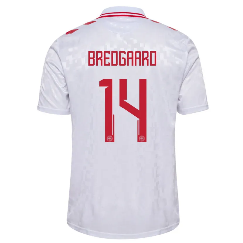 Danxen Kinder Dänemark Sofie Bredgaard #14 Weiß Auswärtstrikot Trikot 24-26 T-Shirt Schweiz