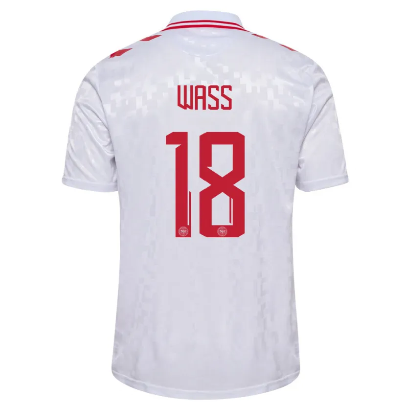 Danxen Kinder Dänemark Daniel Wass #18 Weiß Auswärtstrikot Trikot 24-26 T-Shirt Schweiz
