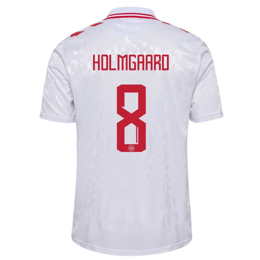 Danxen Kinder Dänemark Sara Holmgaard #8 Weiß Auswärtstrikot Trikot 24-26 T-Shirt Schweiz