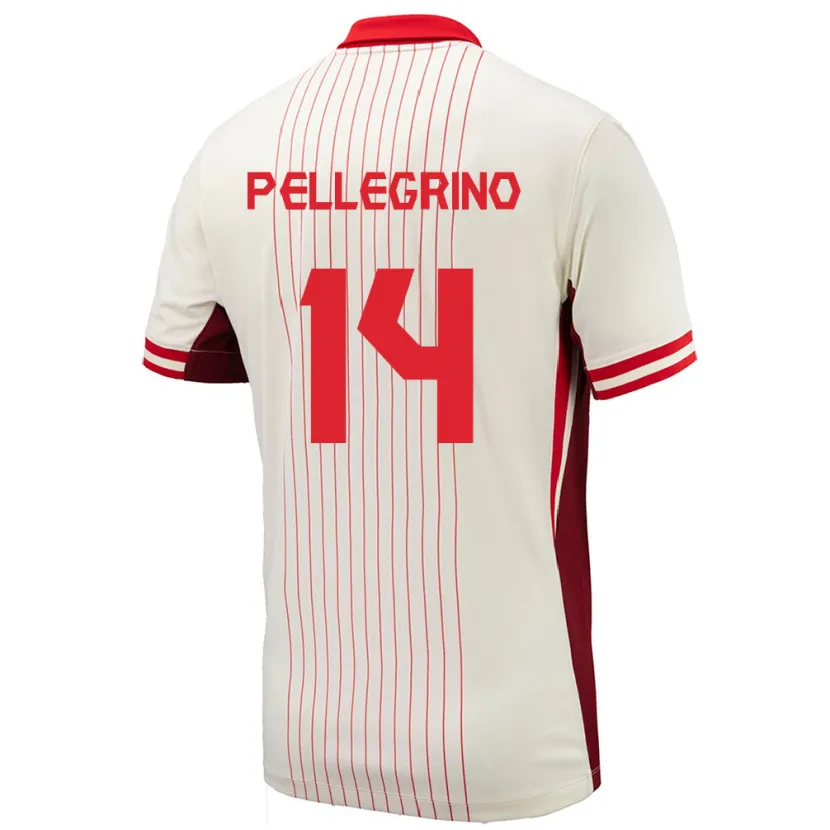 Danxen Kinder Kanada Gabriel Pellegrino #14 Weiß Auswärtstrikot Trikot 24-26 T-Shirt Schweiz