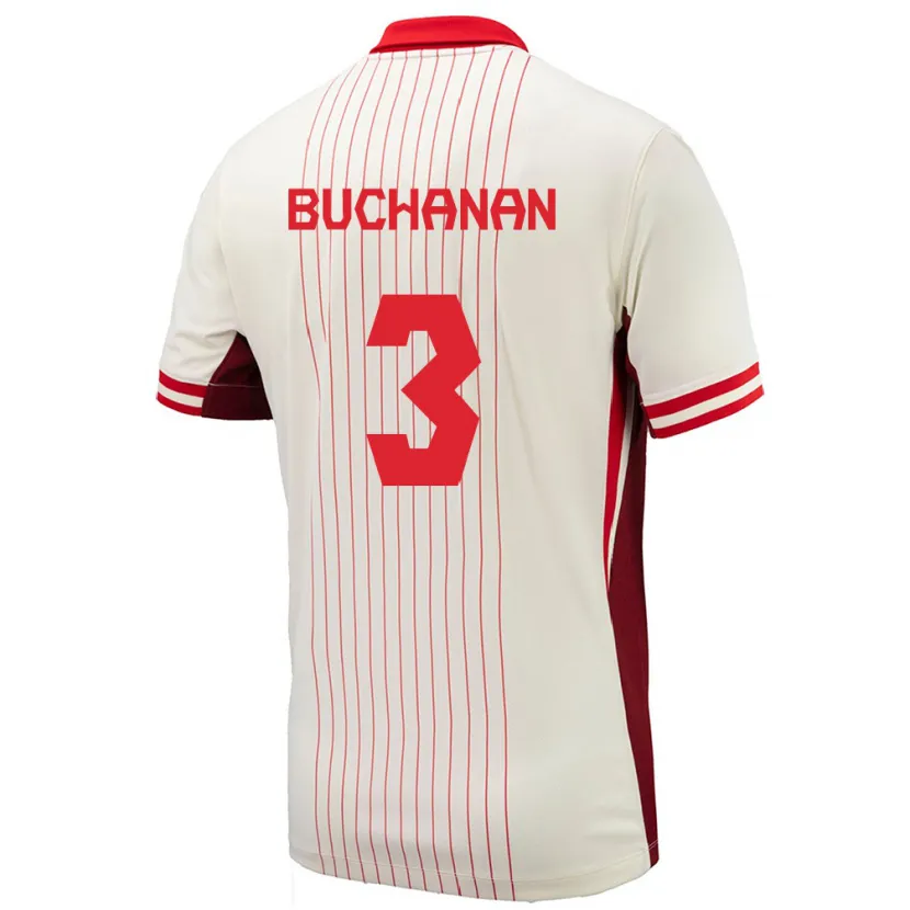 Danxen Kinder Kanada Kadeisha Buchanan #3 Weiß Auswärtstrikot Trikot 24-26 T-Shirt Schweiz