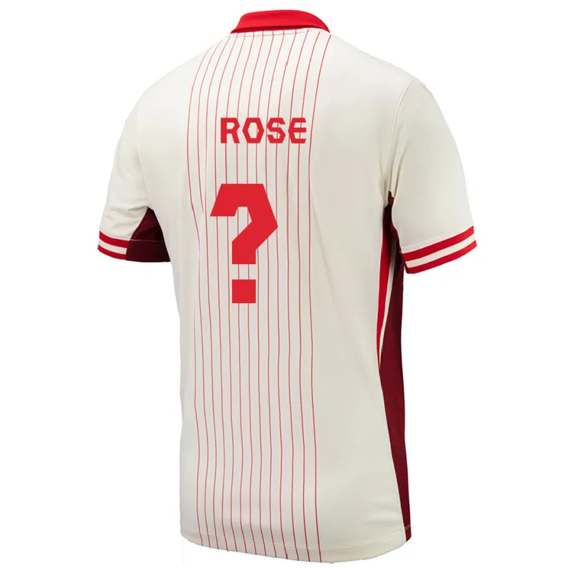 Danxen Kinder Kanada Federico Rose #0 Weiß Auswärtstrikot Trikot 24-26 T-Shirt Schweiz