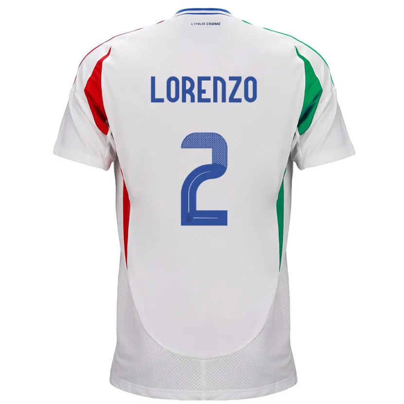 Danxen Kinder Italien Giovanni Di Lorenzo #2 Weiß Auswärtstrikot Trikot 24-26 T-Shirt Schweiz