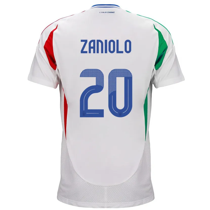 Danxen Kinder Italien Nicolò Zaniolo #20 Weiß Auswärtstrikot Trikot 24-26 T-Shirt Schweiz
