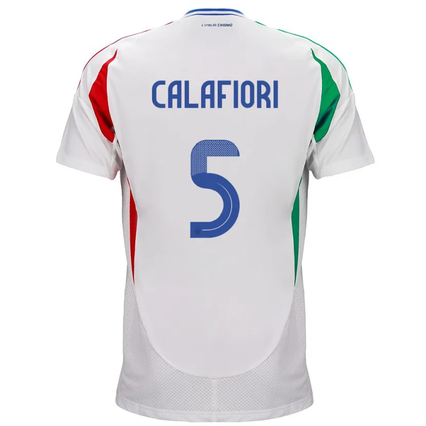 Danxen Kinder Italien Riccardo Calafiori #5 Weiß Auswärtstrikot Trikot 24-26 T-Shirt Schweiz