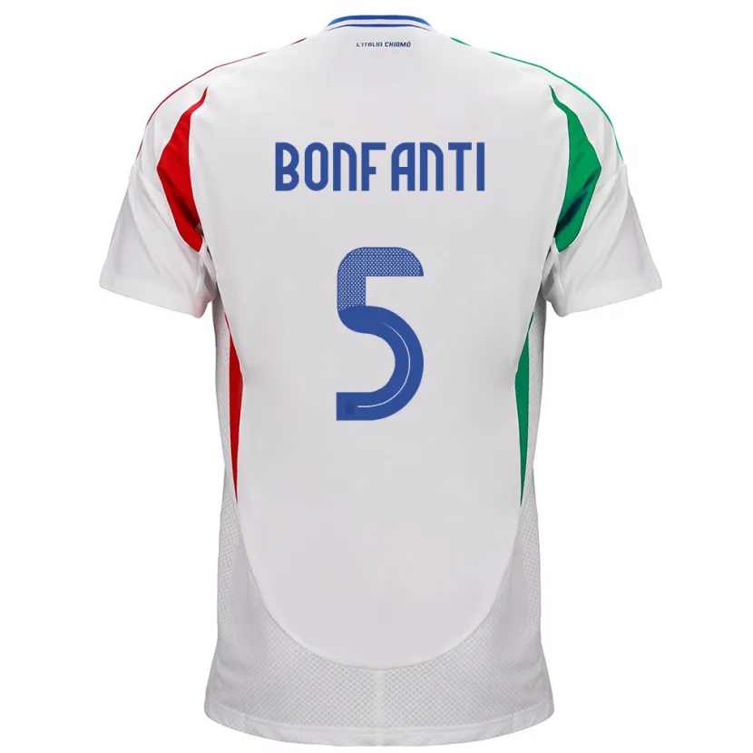 Danxen Kinder Italien Giovanni Bonfanti #5 Weiß Auswärtstrikot Trikot 24-26 T-Shirt Schweiz