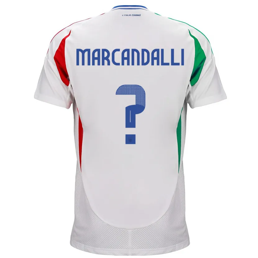 Danxen Kinder Italien Alessandro Marcandalli #0 Weiß Auswärtstrikot Trikot 24-26 T-Shirt Schweiz