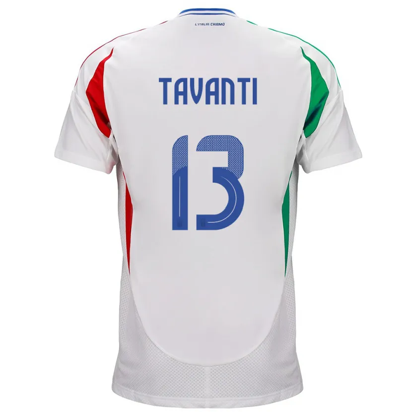Danxen Kinder Italien Samuele Tavanti #13 Weiß Auswärtstrikot Trikot 24-26 T-Shirt Schweiz